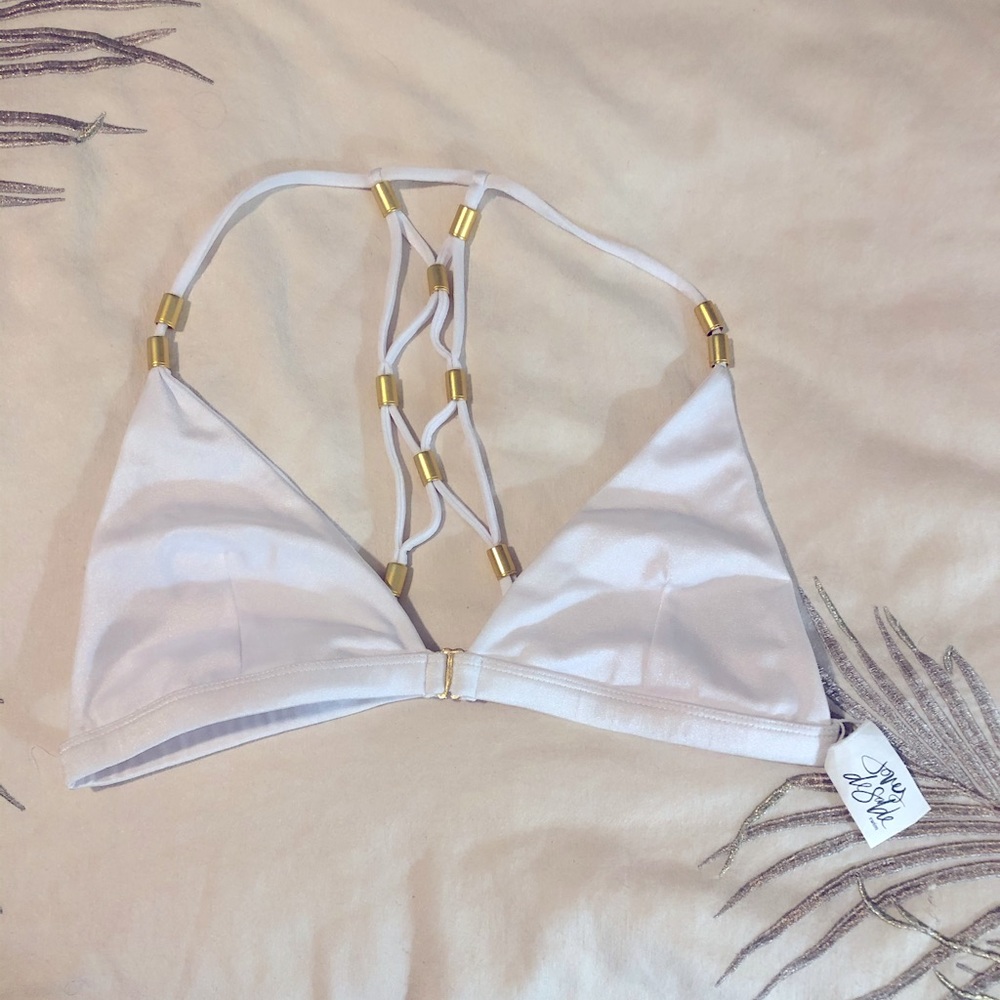 White swimsuit top